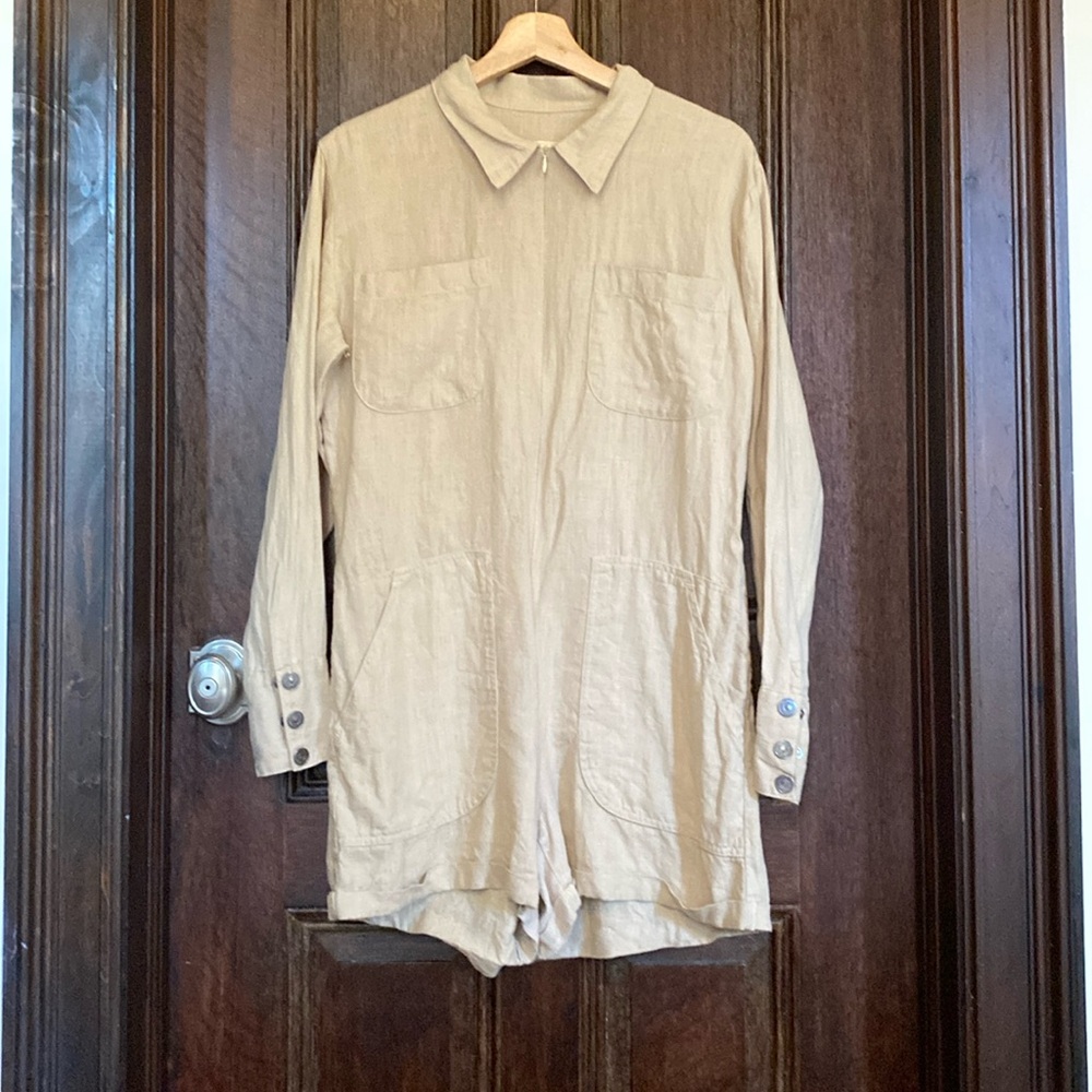 Rivet Utility Linen Romper!